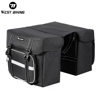 WEST BIKING bicicletta sedile posteriore borsa 25L grande capacità bagaglio da esterno borse da ciclismo MTB bici da strada tronco doppia borsa laterale