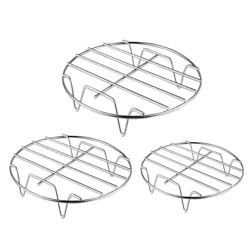 6 7 8 Inch Tray Baking Air Fryer Rack Kitchen Grill Holder Air Fryer Accessories Baking Tray Barbecue Kitchen Tools air fryer rack
