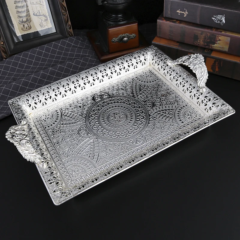 1 creative boat shaped fruit tray, creative metal lunar material snacks, chocolate, nut storage tray with lid. 6