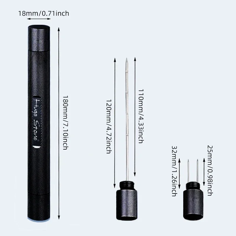 Cigar Draw Enhancer Tool Needle & Nubber in Gunmetal smoking acecessories