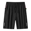 2024 Elegant Fashion Harajuku Slim Fit Ropa Hombre Loose Casual All Match Sports Shorts Ice Shreds Pockets Straight Leg Shorts 3