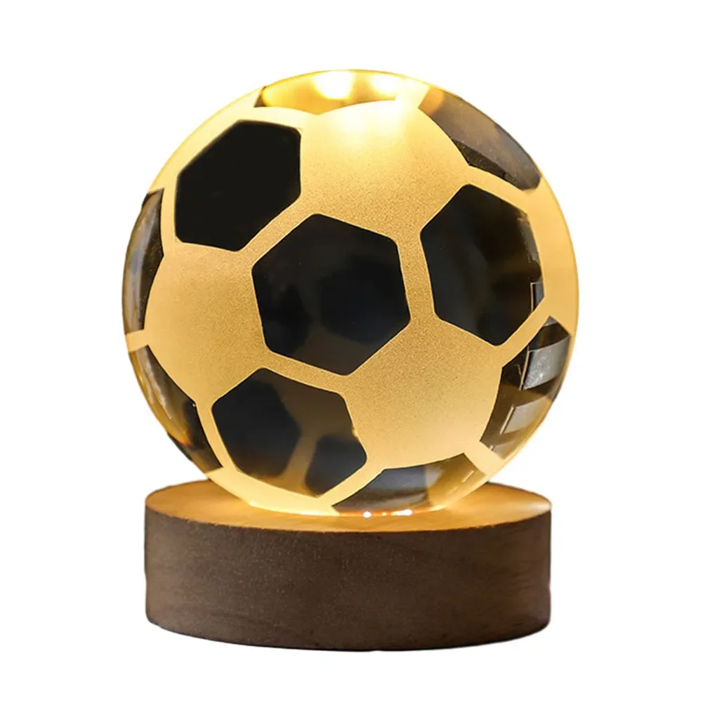 우주 비행사 및 행성 디자인 미니 야간 조명, 탁상용 야간 조명, 크리스탈 크리스마스 공