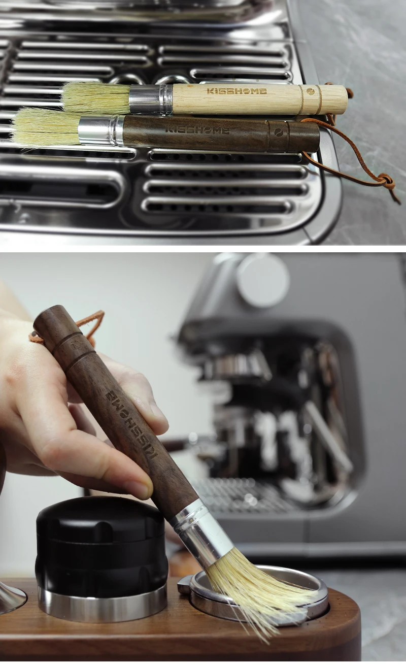 Kaffee bürste Natur borsten Staub mühle Bürste Espresso maschine Reinigungs werkzeuge Home Küchen reiniger Barista Zubehör – Detail 9