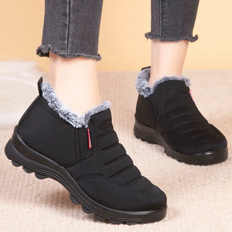 Women Boots Snow Fur Shoes For Women Platform Shoes Woman New Keep Warm Women Shoes Flat Soft Winter Female Booties Botas Mujer| | - AliExpress