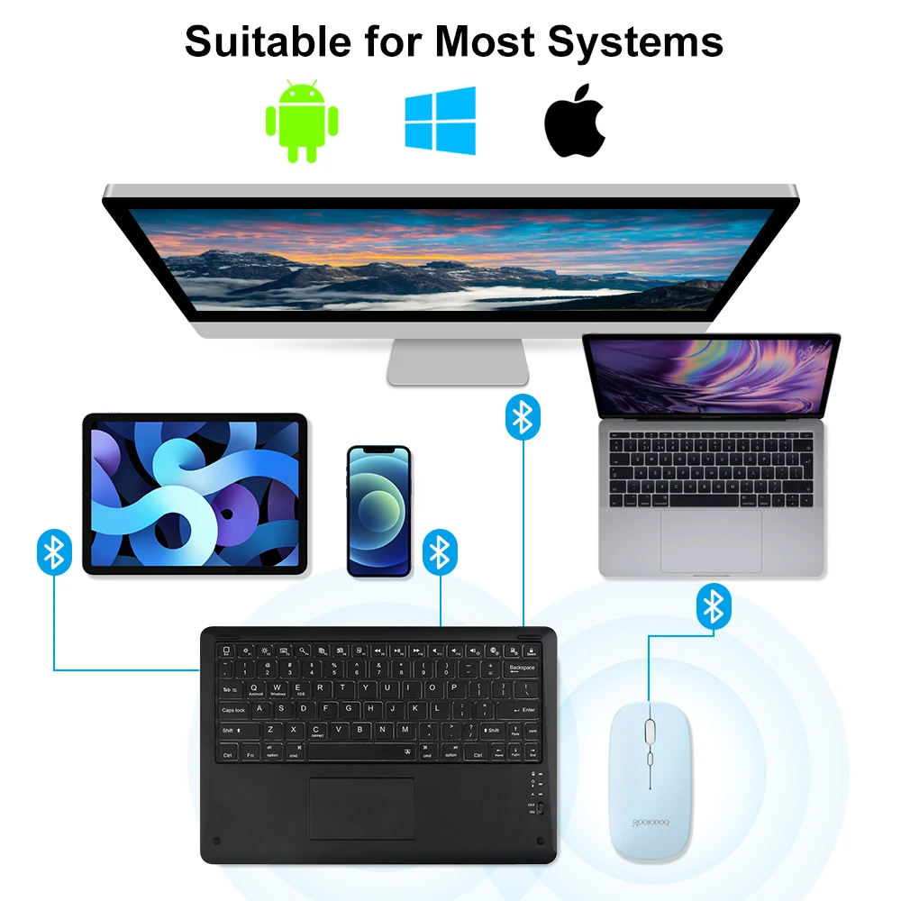 12" Wireless Bluetooth Keyboard For iPad Pro 12 9 Teclado Bluetooth For iPad Keyboard Pro 11 Android IOS Windows PC Laptop