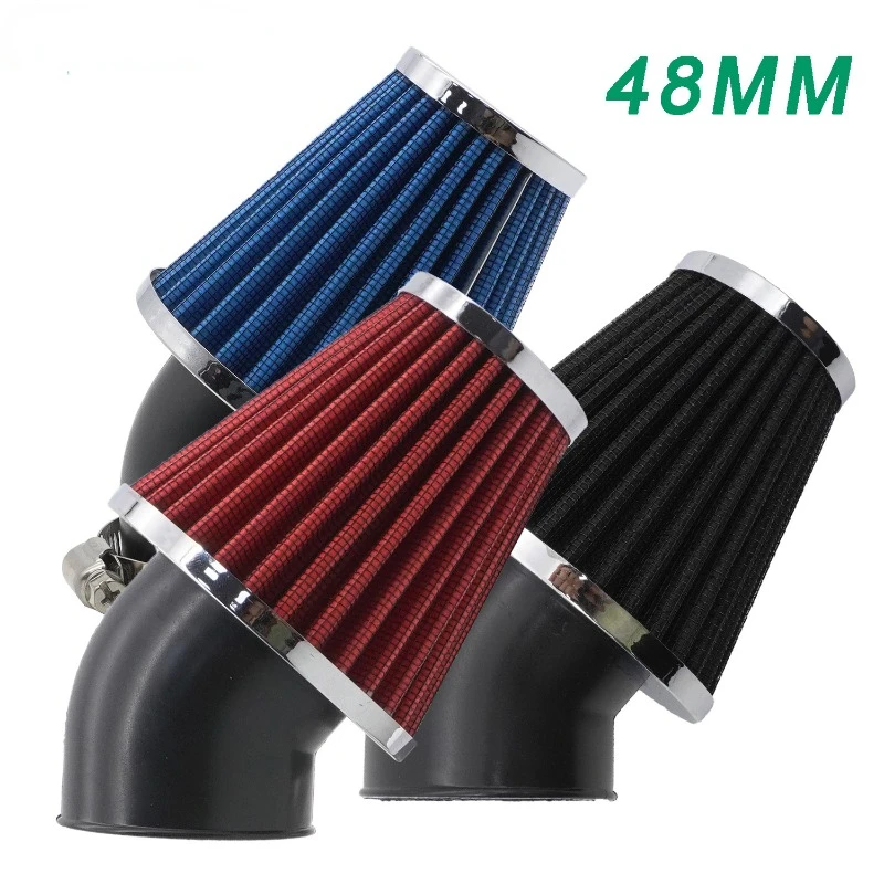 

48mm motorcycle filter refitted carburetor air filter inlet mushroom head universal washable.