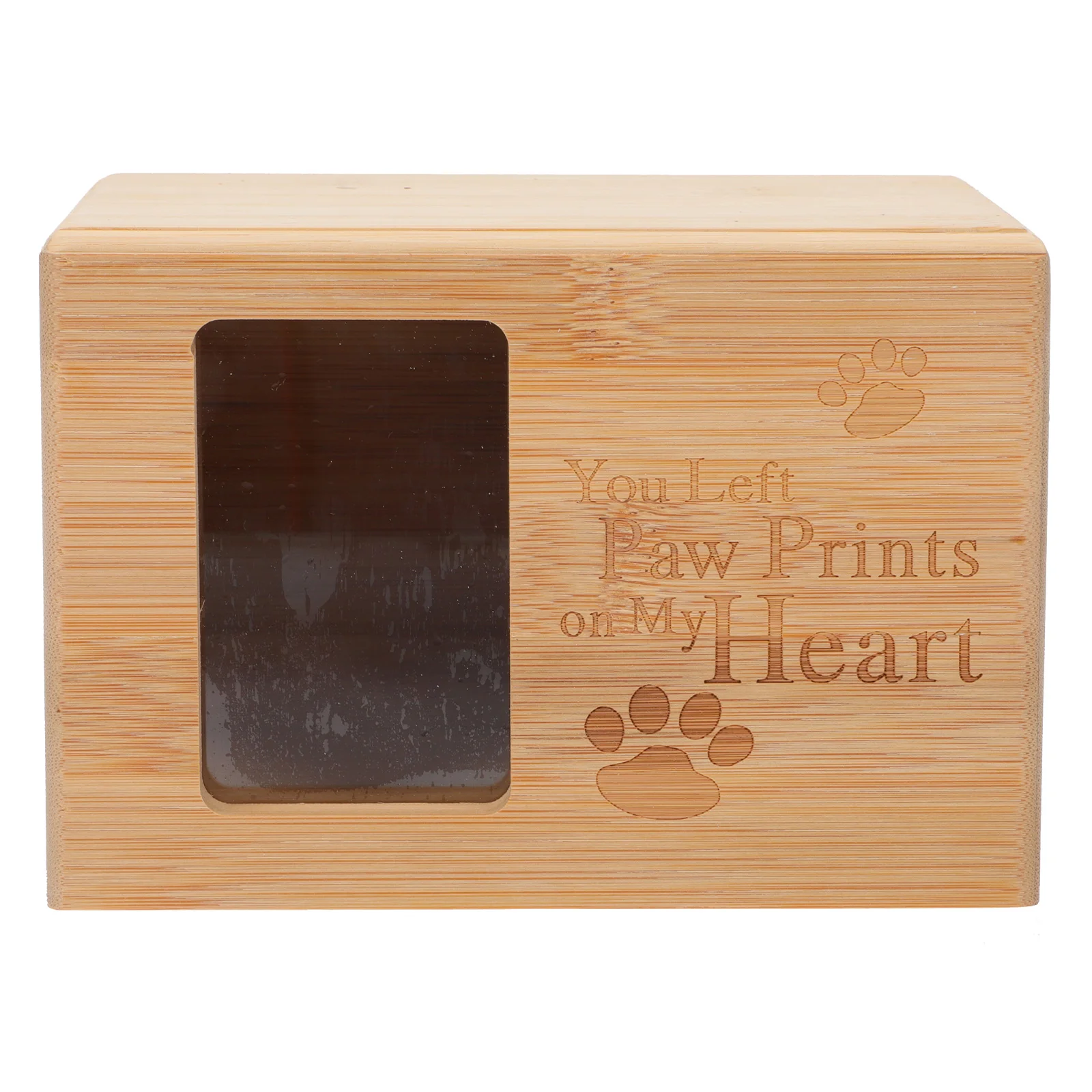 Bamboo Pet Cremation Urn Small Size Portable Storage Box Engraved Memorial Cinerary Casket Pet Supplies Products 1Pc