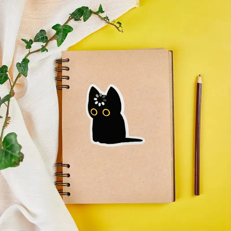 Black Cat Void Loading Aufkleber, süßer, alberner, lustiger, langlebiger Aufkleber für Laptop, Auto, Gepäck, Skateboard, perfekt für Teenager und Erwachsene – Detail 10