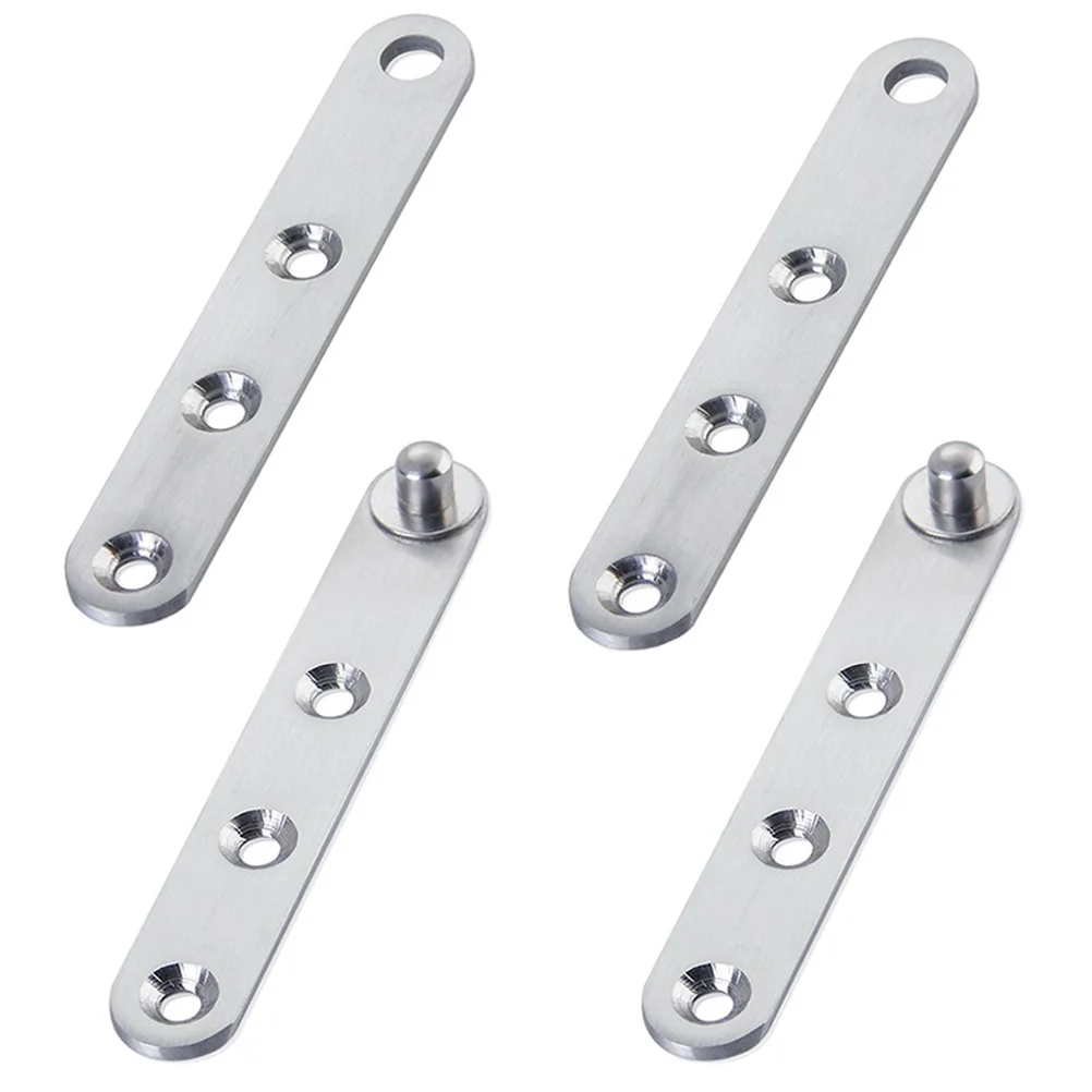 

6 Pcs Rotating Shaft Hinge Durable Cabinet Hinges Glass Door Up-down Spindle Stainless Steel Part 360° Accessory