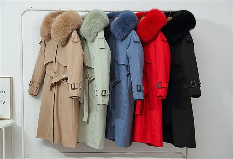 2025 Winter Jacket Women Parkas Thick Warm Fur Lining Long Parka Female Windbreakers Hooded Padded Coat Distachable Outwear 6XL