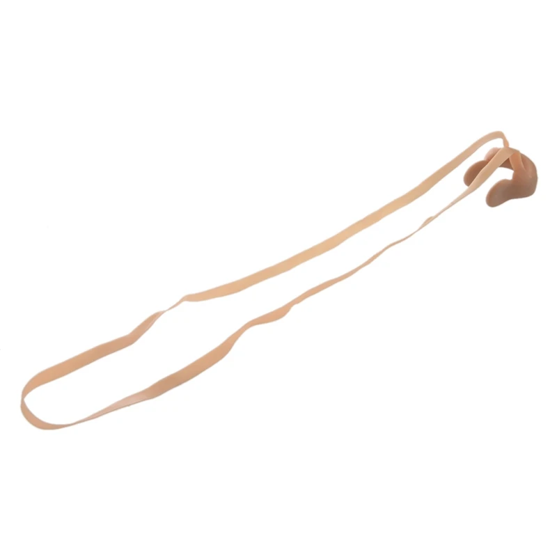 

2X Beige Elastic Rubber String Nose Clip Protector For Swimming