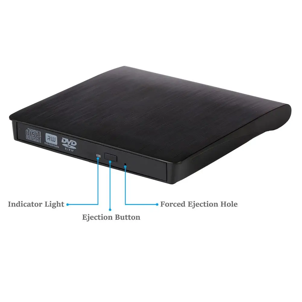 Portable USB 3.0 Slim External DVD RW CD Writer Drive Burner Reader Player Optical Drives For Laptop PC Dvd Burner 1pc portable dvd burner external dvd drive