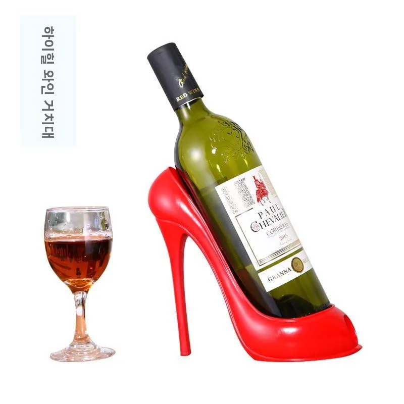 모던 미니멀리스트 하이힐 신발 와인랙 홈 데코레이션 디스플레이 스탠드 유럽 스타일 장식품 와인 캐비닛 액세서리