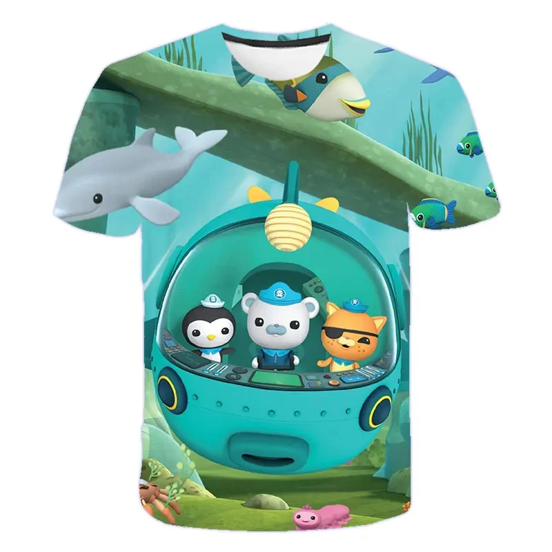 Kidss Fashion 3D The Octonauts Printed Short-Sleeved Tops For Boys Girls Summer Short-Sleeved High-Quality Children's Clothes 5