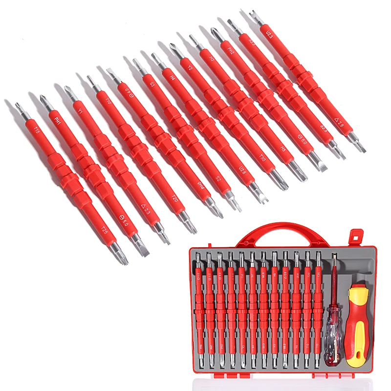 

Профессиональный Набор отверток с изоляцией, ручные инструменты, набор инструментов для ремонта электрика, набор магнитных отверток, Набор насадок, набор инструментов