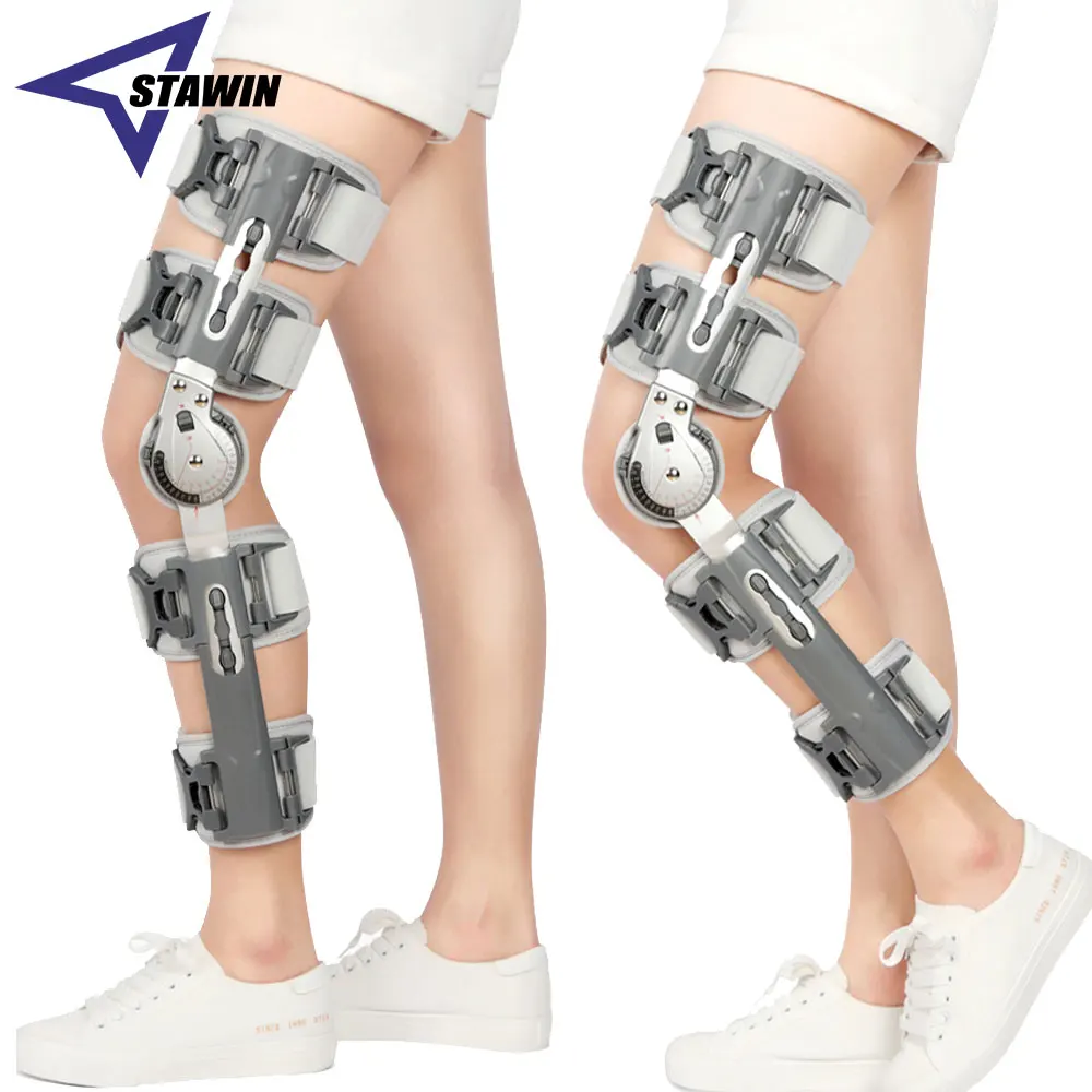 Hinged ROM Knee Brace, Post Op Knee Brace for Recovery