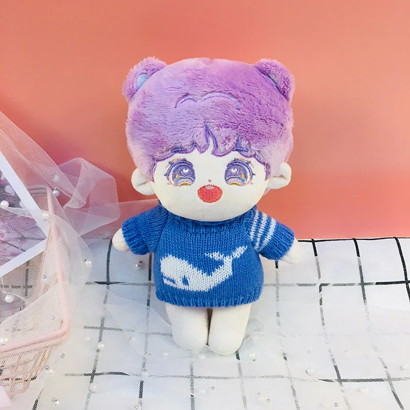 Doll Clothes for 20cm Idol Dolls Plush Star Doll's Clothing Sweater Stuffed Toy Outfit for Cotton Dolls Accessories DIY Gifts 5