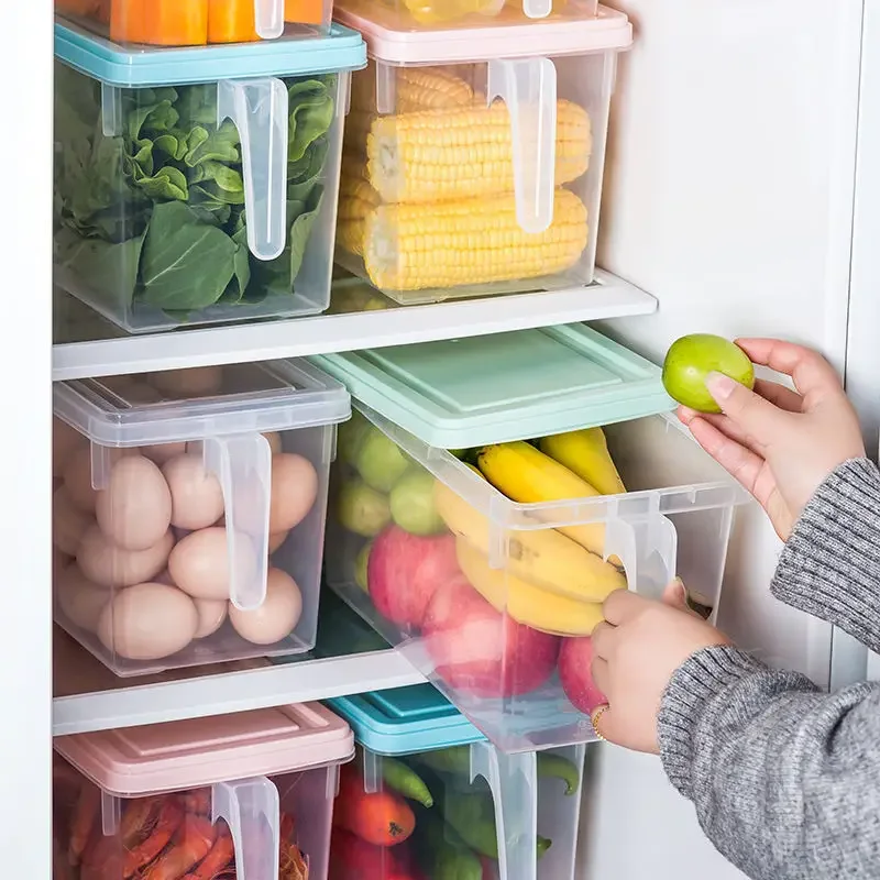 

4 шт., прозрачные контейнеры для хранения продуктов