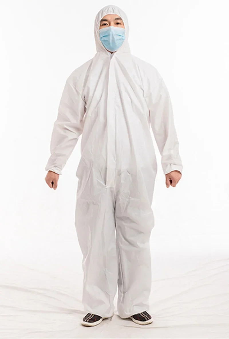 

Disposable Protective Coverall Suit Clothing SF Waterproof Dustproof Oil Resistant Spray Paint Breathable Film Isolation Clothes
