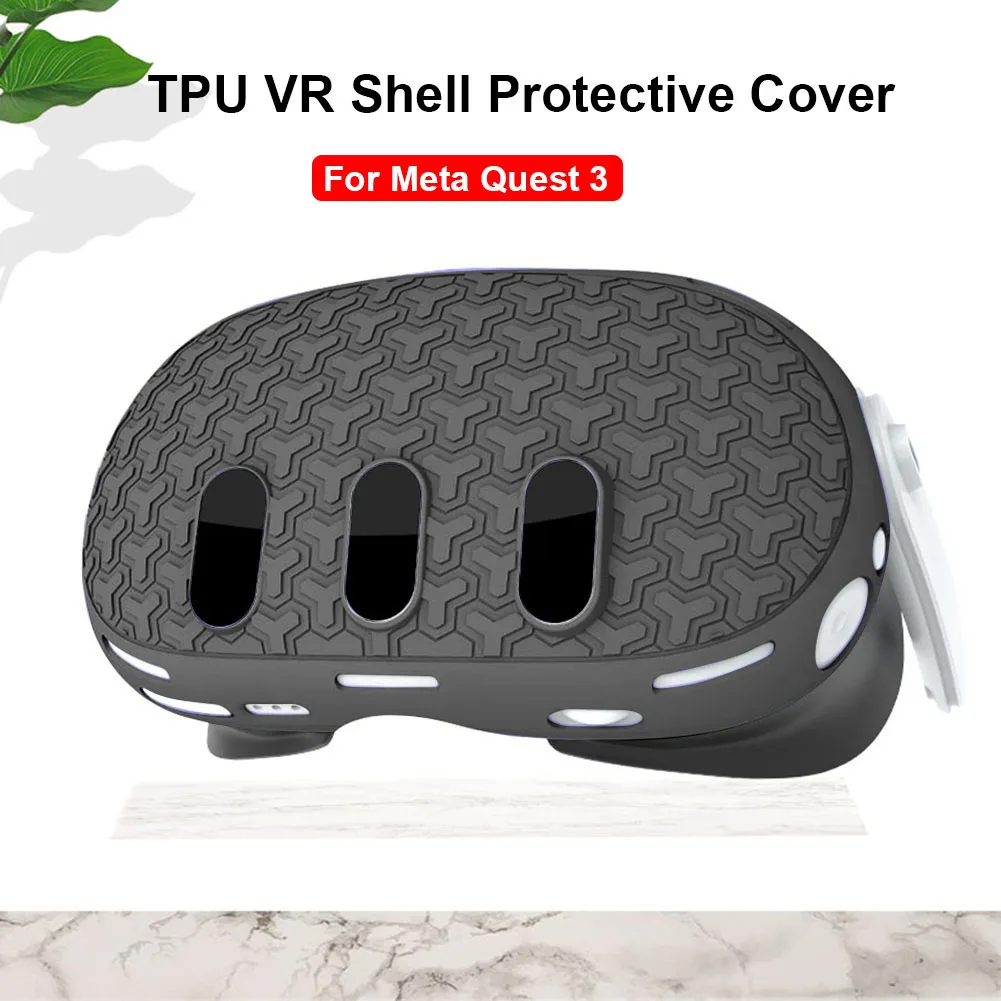 For Meta Quest 3 Accessories 7-Piece Set TPU Front Protective Cover Shell Hand Grips Skin Sleeve Comfortable Eye Mask Nose Pad