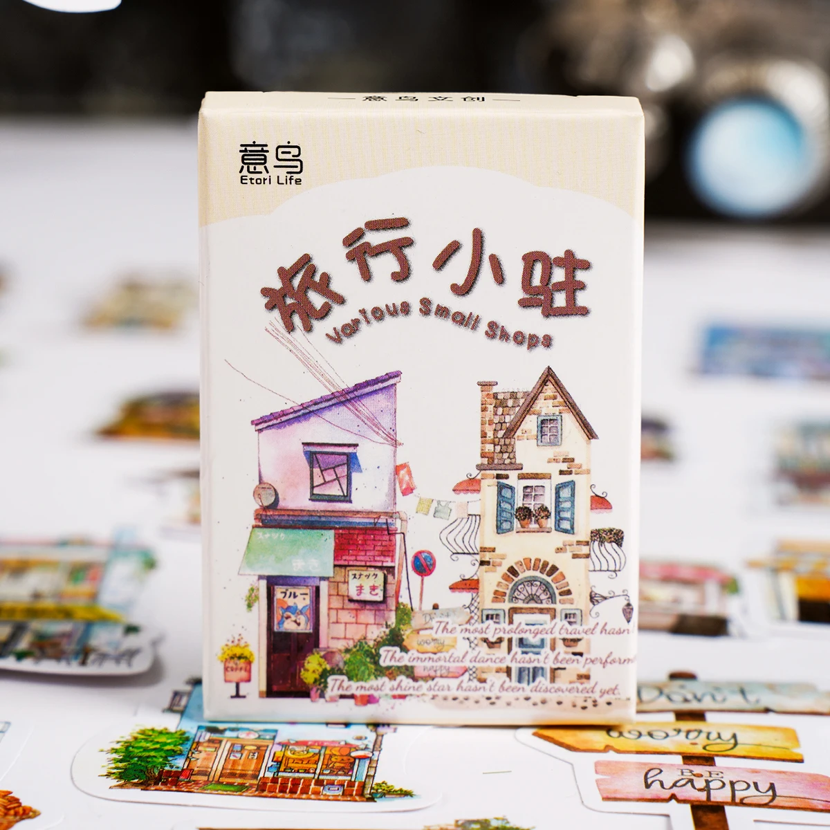 Японские дорожные наклейки Etori Life, материал васи, размер 40x40 мм для студентов и офиса, наклейки для дневника и журнала