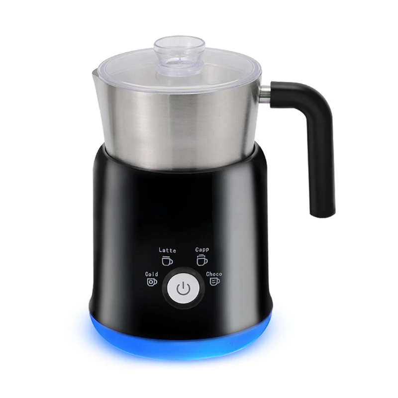 

1 Piece Electric Milk Frother Steamer Hot And Cold Milk Frother Machine Automatic Milk Steamer And Frother For Latte US Plug