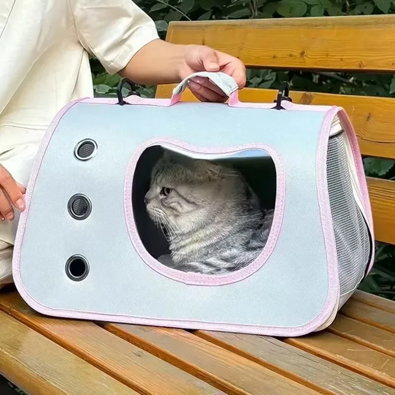 Expandable 3-in-1 Cat Carrier Bag Lightweight Foldable Handheld Tote with Privacy Cover for Small Cats Dogs Travel Accessories pet carrier bag,pet bag