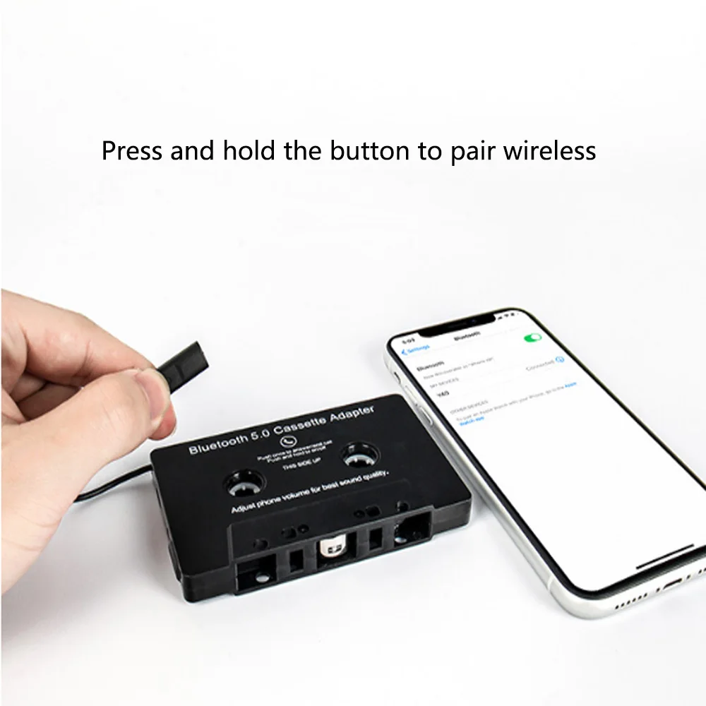 High Quality Bluethooth 5.0 Vintage Car Cassette SBC MP3 Tape Player Adapter Kit Stereo Audio Cassette Player