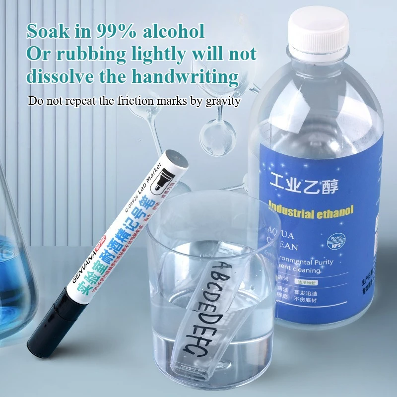 알코올 방지 마커 방수 태양 방지 유리 세라믹 스톤 캔버스 플라스틱 쓰기 마크를 퇴색하기 쉽지 않음
