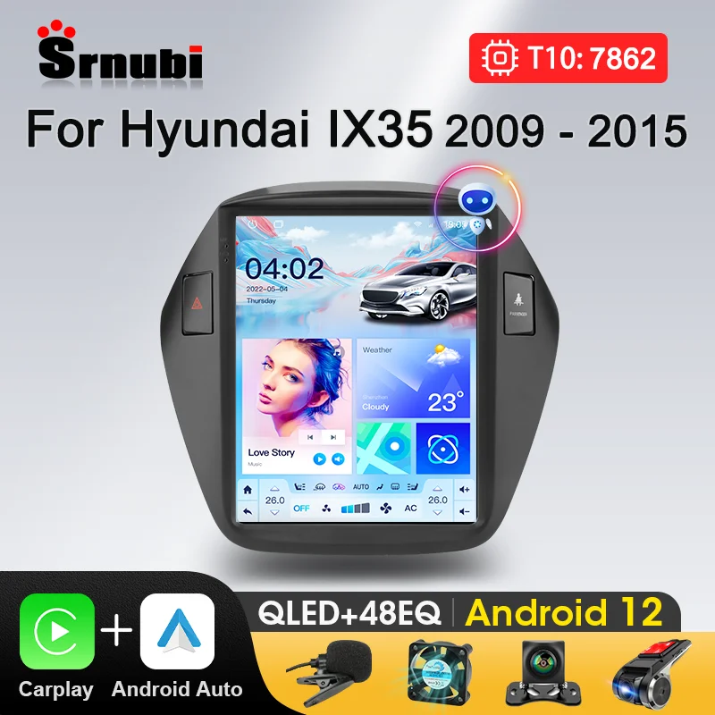 Android Auto Carplay Autoradio Per Hyundai Tucso Ix35 2009-2015 Lettore Video Multimediale Autoradio Navigazione Gps Dvd Head Unit