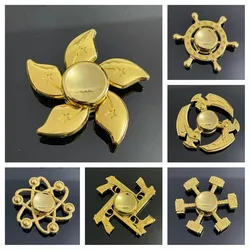 Finger Cool Spinner For Kids Antique Brass Color Metal Hand Spinning Top Stress Relief Decompression Toy Adults Fidget Spinner