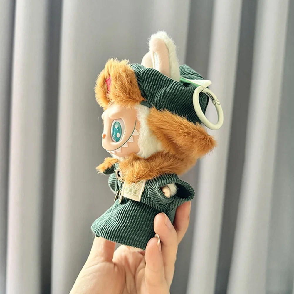 For 17 cm Labubu Clothes Pendant for Labubu Sitting Party Outfit Baby Clothes for Winter Coat Set 3