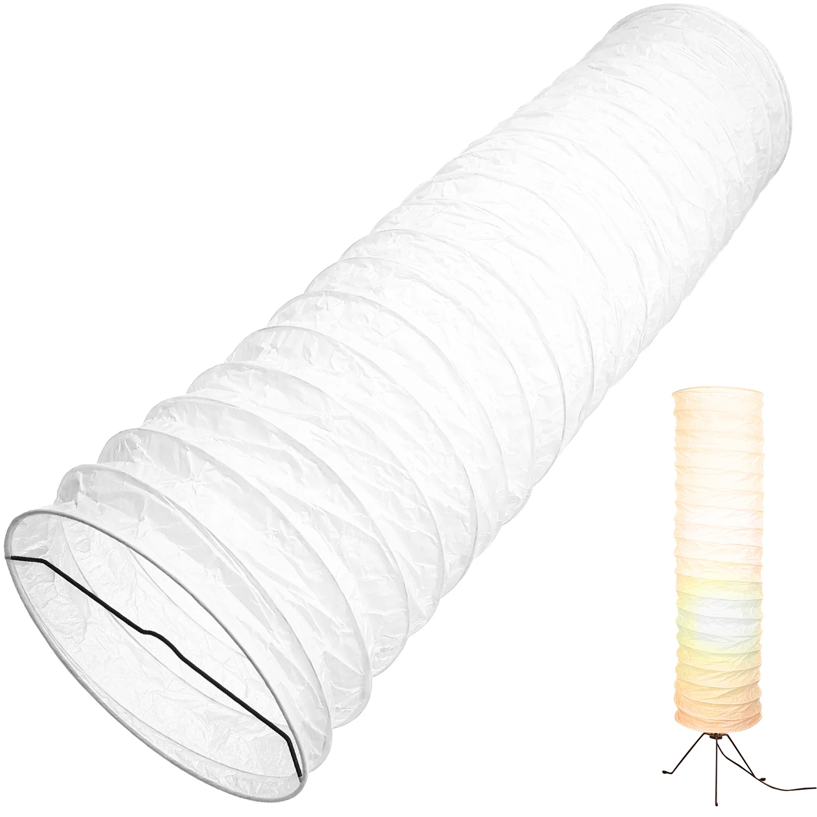 

Lampshade Rice Paper Floor Light Bulb Cage Guard Drop down for Long Replacement Accessory