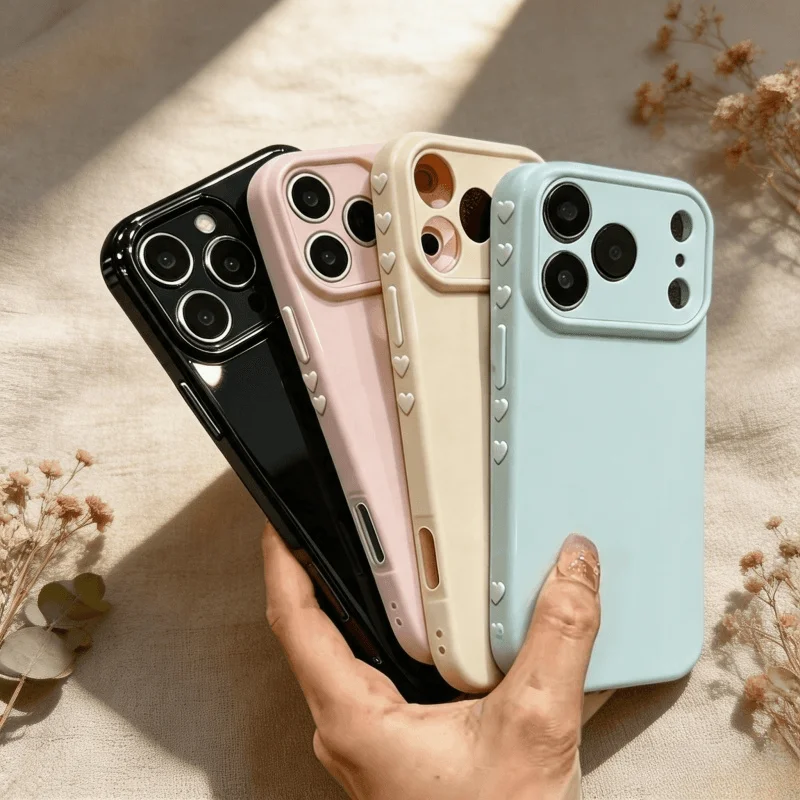 Minimalist Solid Candy Color Soft Silicone Shockproof Phone Case