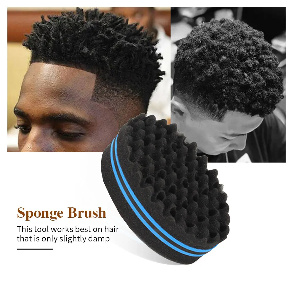 Double Sided Hair Sponge Brush Barber Sponge Hair Brush Locking Twists Coil  Afro Curl Hair Styling Tools Natural Curl Brush Tool - AliExpress