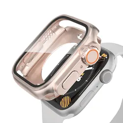 Durable Waterproof Full - Coverage Protective Watch Case for 41mm (Rose Gold)