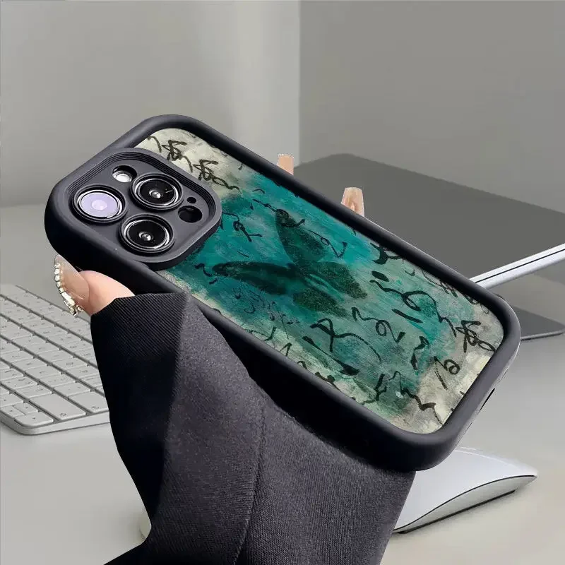 INS Retro Butterfly Case - Stylish Protective Cover for Xiaomi Redmi and Mi Series