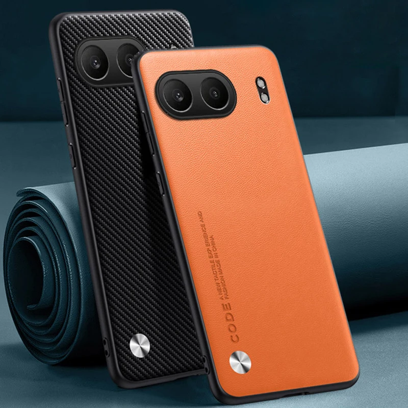 Premium Carbon Fiber PU Leather Anti-Shock Case