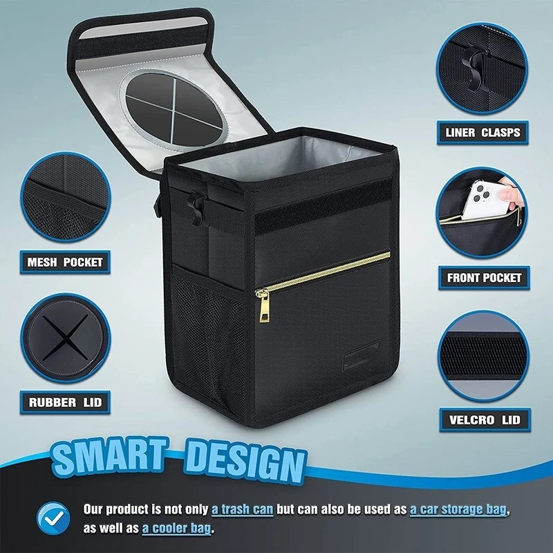 Car Universal Trash Can Seat Back Trash Can Waterproof Multi-function Auto Parts Auto Organizer Cleaning and Finishing