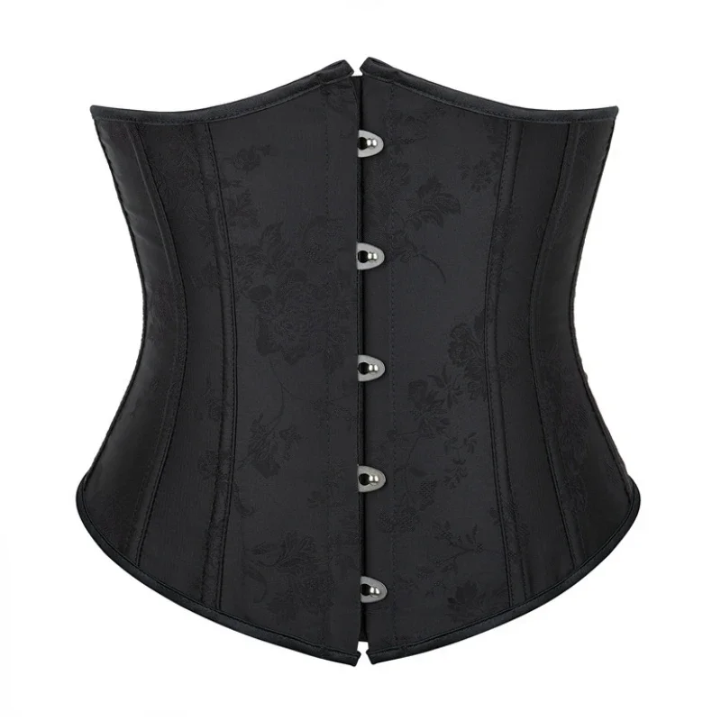 

Underbust Corset Floral Embroidery Boned Bustier For Women Sexy Vintage Jacquard Gothic Corselet