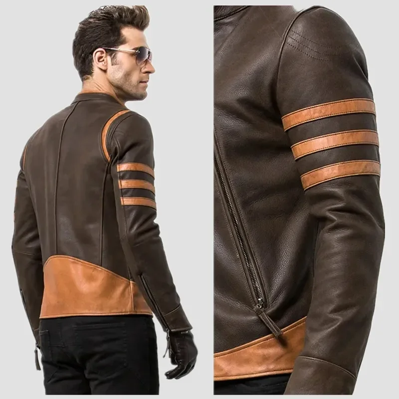 2024 Spring Men Motorcycle Cavalier Jacket for Game Design Jacket Gentlemen PU Leather Outerwear Coat Jackets Men