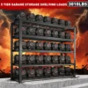 48.2''W Garage Shelving Heavy Duty Loads 3010LBS Garage Storage Shelves Heavy Duty Shelving 5 Tier Adjustable Metal Shelving 4