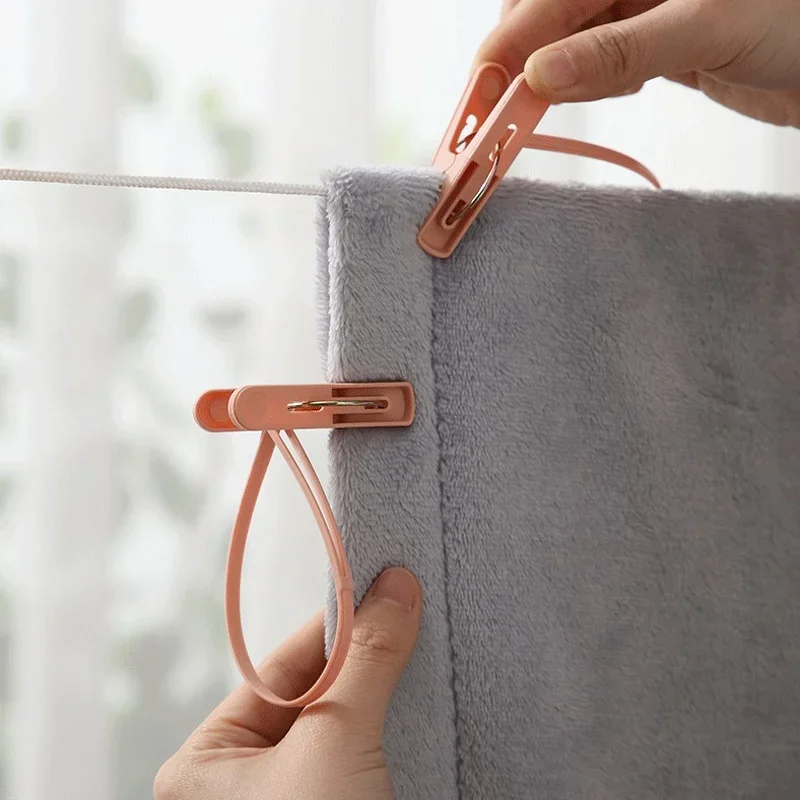 1/5/10pcs Plastic Laundry Clip Windproof Clothespins Portable Bra Socks Hanger Hook Quilt Clothing Clip Hanging Rope Clothes Peg 4