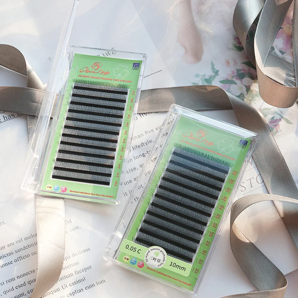 GLAMLASH W Shape Bloom 3D Premade Volume Fans Eyelash Extensions C/D/L/LU/M Natural Soft Light Individual YY Lashes Full Dense — view 6