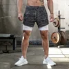 Short de sport Anime Hanma BAKI pour homme, séchage rapide, double couche, objectifs de gym, course à pied et fitness, 2 en 1 6