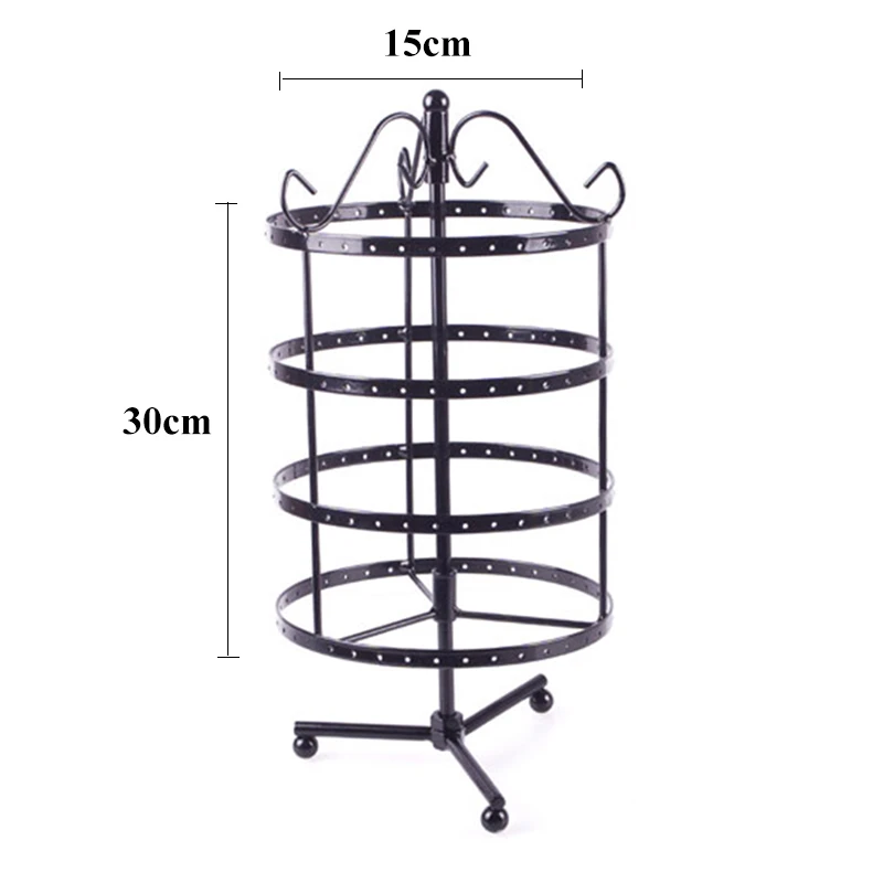 Details about   Copper or Black Metal 96-Hole ROTATING Earring Display Holder Stand Rack 