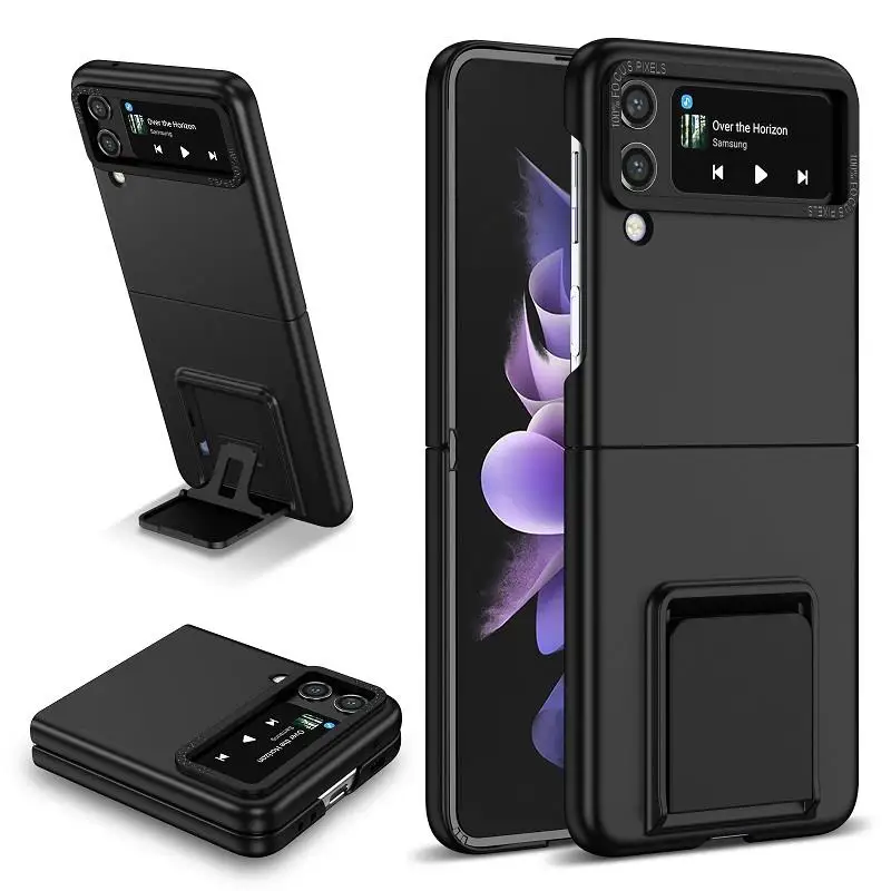 

Роскошный кронштейн для Samsung Galaxy Z Flip 3, ультратонкий металлический чехол для защиты линз, Силиконовый Мягкий противоударный чехол