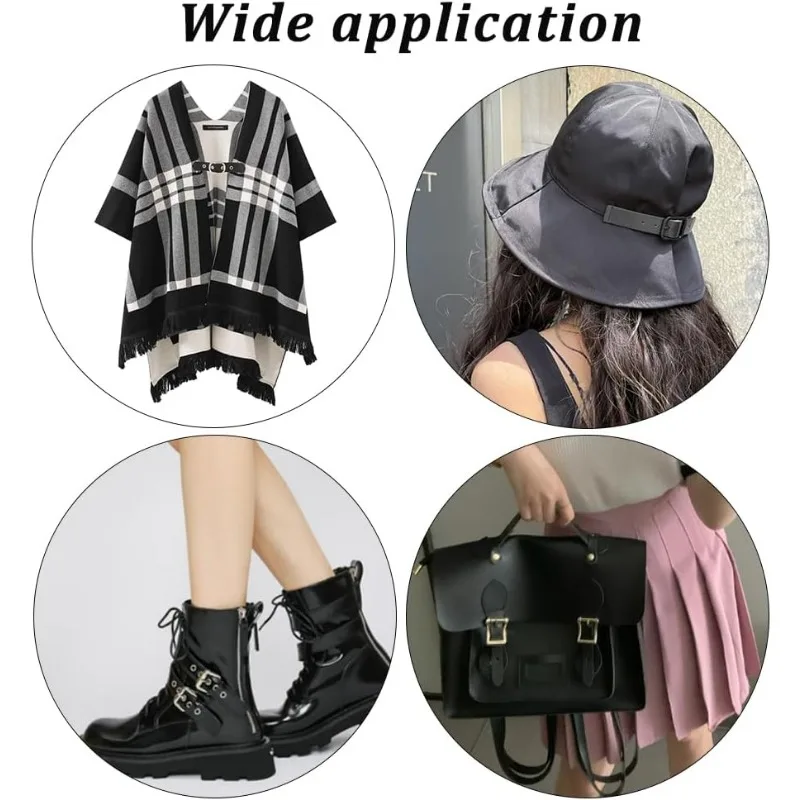 PU Leather Cloak Clasp Fasteners Sew on Toggle Closures Sewing Snap Toggle Buttons Metal Coats Buckle Clips Duffle 5 Sets