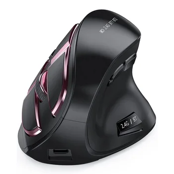 Seenda 블루투스 5.0 3.0 수직 무선 마우스, 태블릿, 노트북, PC, 맥, 아이패드, 충전식 2.4G USB, 인체 공학적 게이밍 마우스