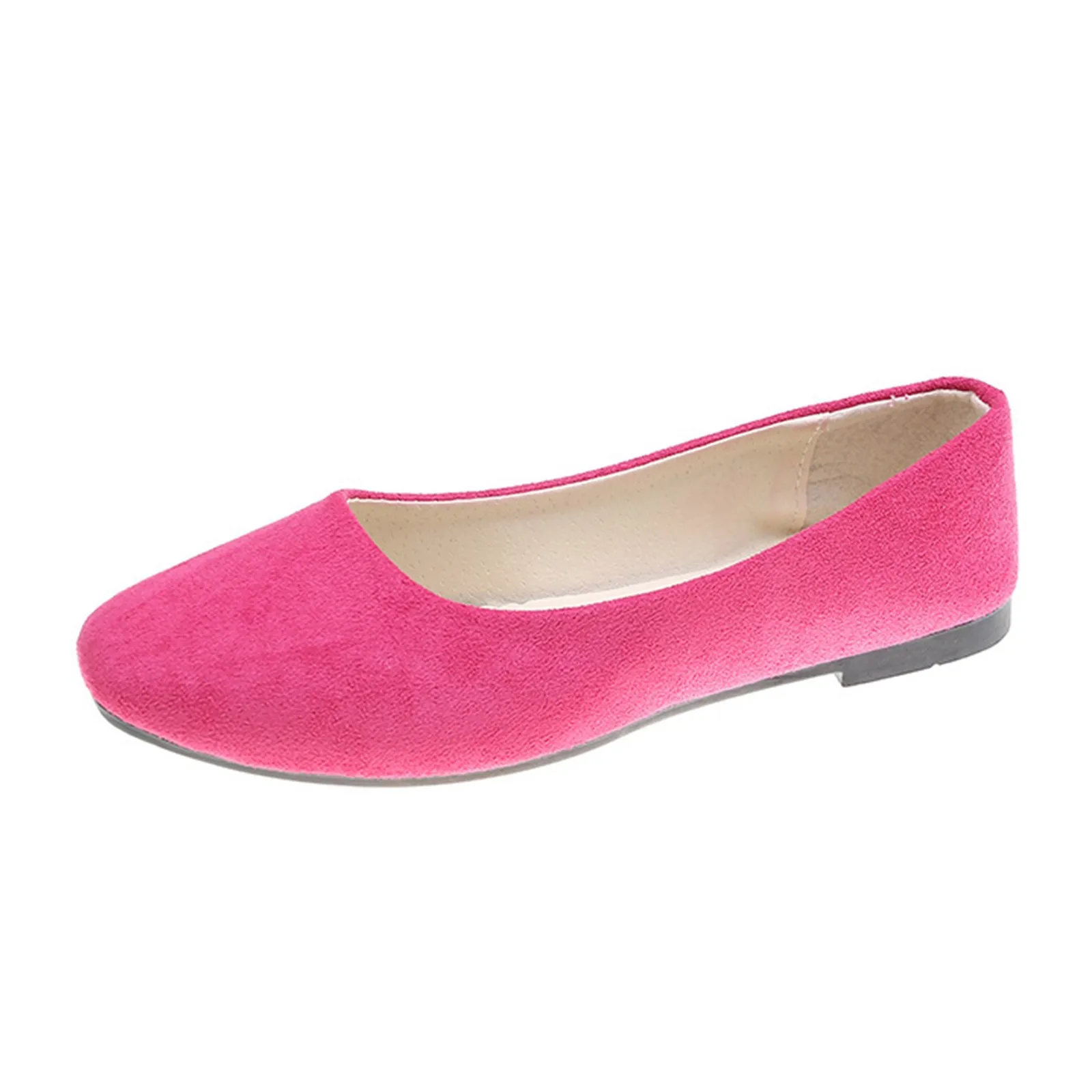 Frau Wohnungen Casual Runde Kappe Nette Wohnungen Flock Mocasines Ballerina Wohnungen Weibliche Wildleder Elegante Weiche Sohle Mama Schuhe – Detail 9